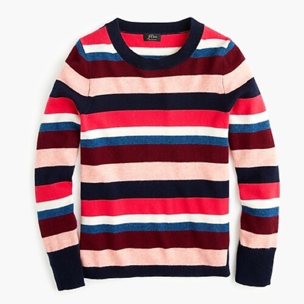 J.Crew cashmere striped sweater